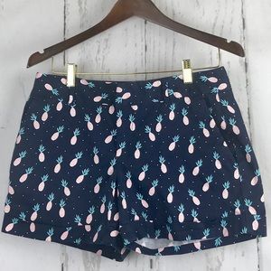 Maison Jules Blue Pink pineapples cuff Shorts 4